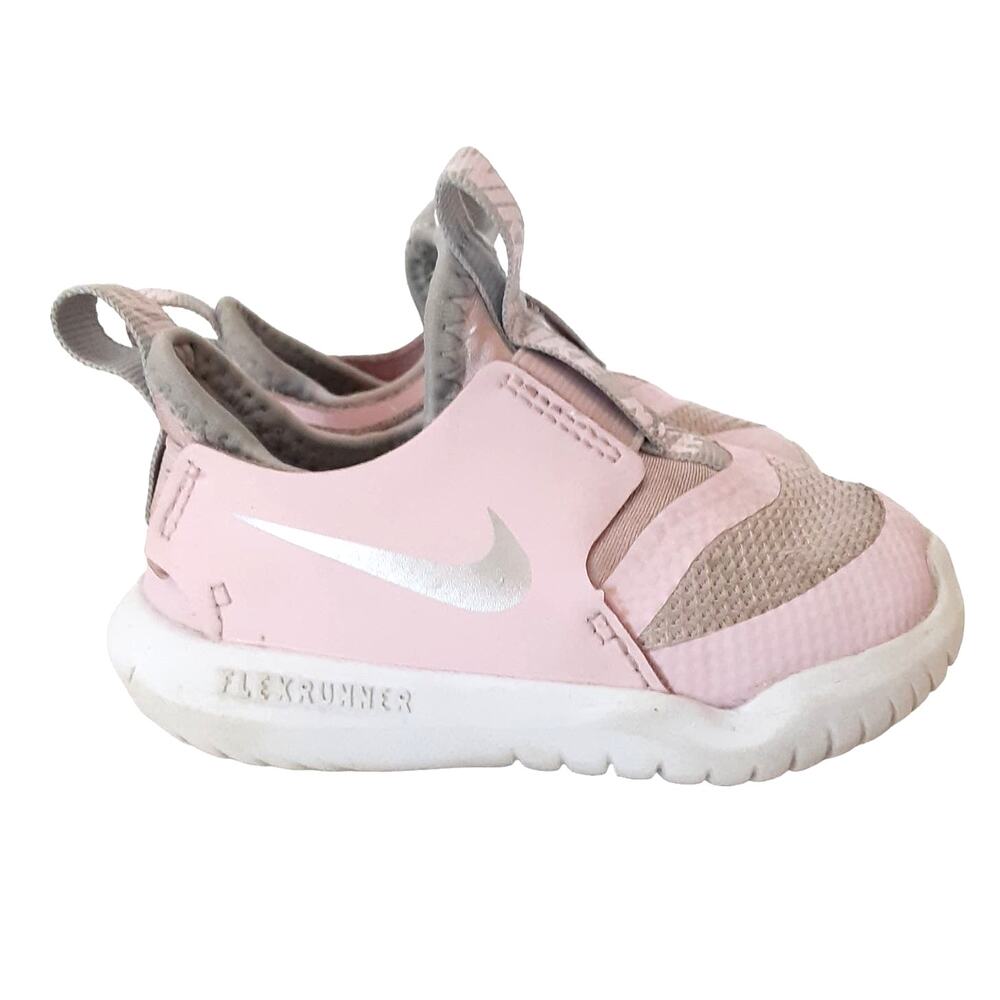 Nike Flex Runner Girls 5C Pink Mesh Running Shoes Pink Sneakers AT4665-609
